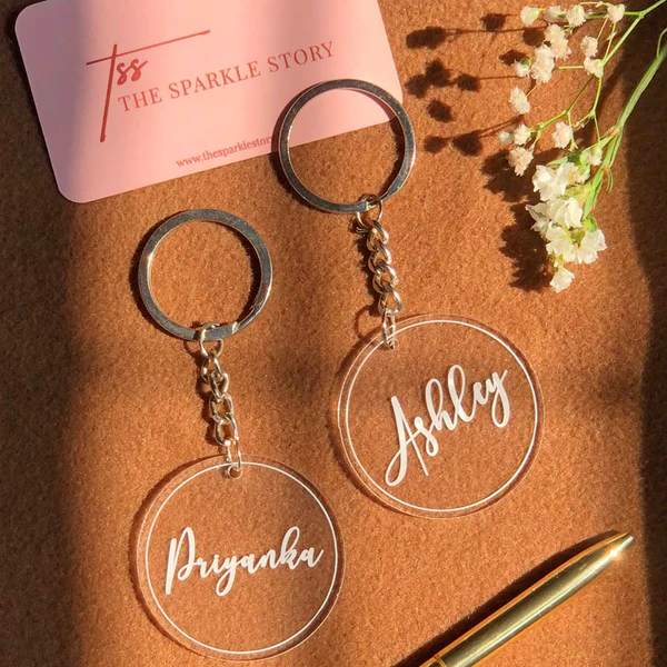 Custom Name Acrylic Keychain for Gifts & Daily Use