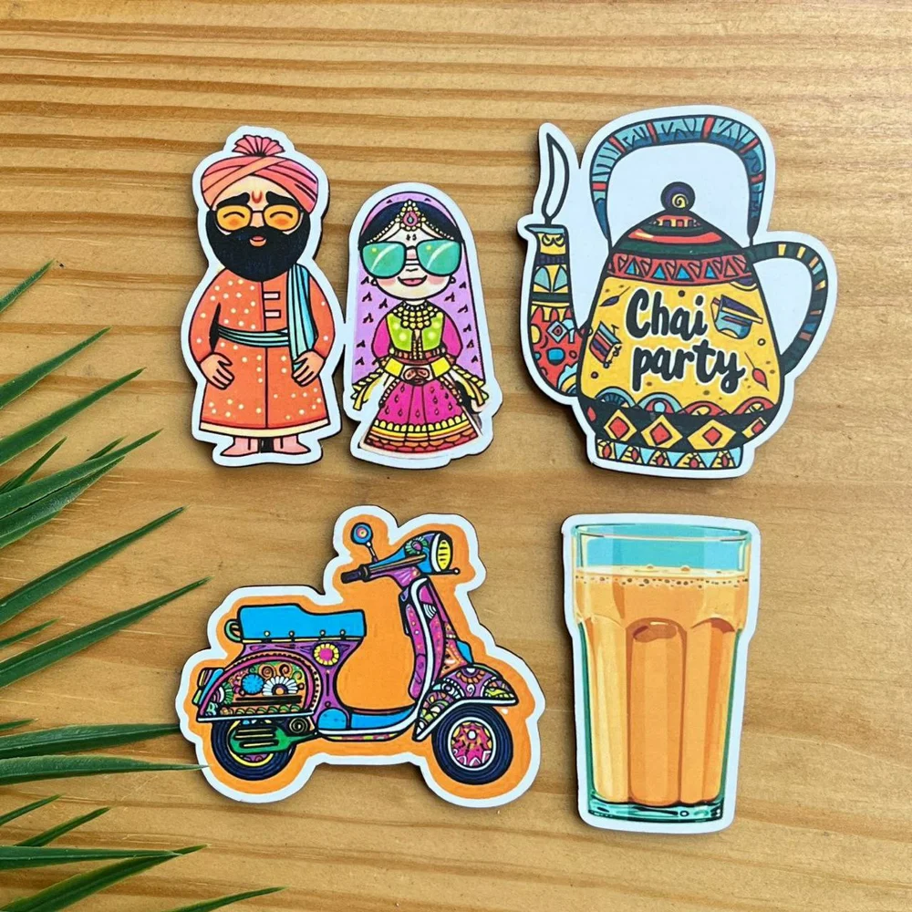 Indian Culture & Heritage Cartoon Stickers Pack